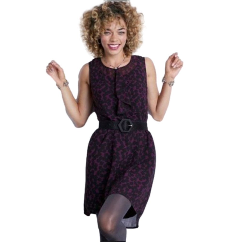 𝅺cabi Going Out Sugar Plum Geo Dress